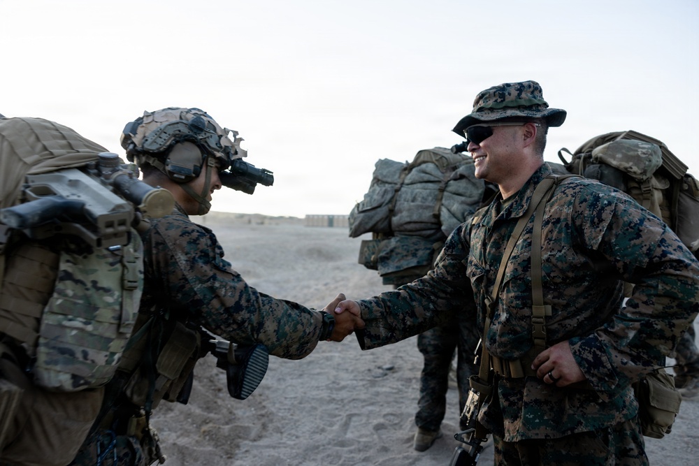 U.S. Marines with 2nd Bn., 1st Marines, participate in force-on-force exercise