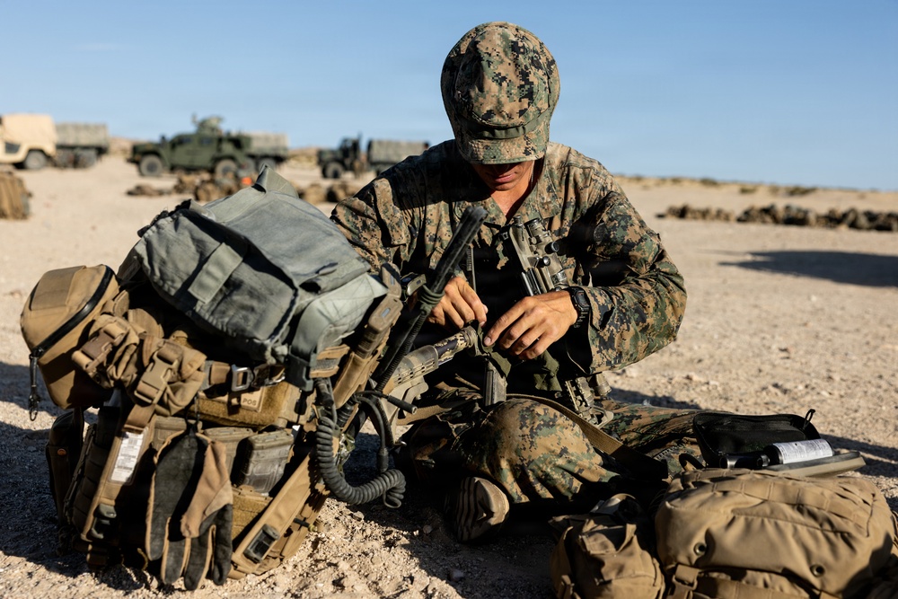 U.S. Marines with 2nd Bn., 1st Marines, participate in force-on-force exercise