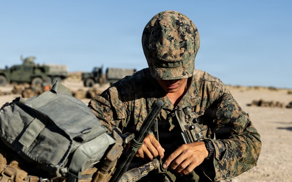 U.S. Marines with 2nd Bn., 1st Marines, participate in force-on-force exercise