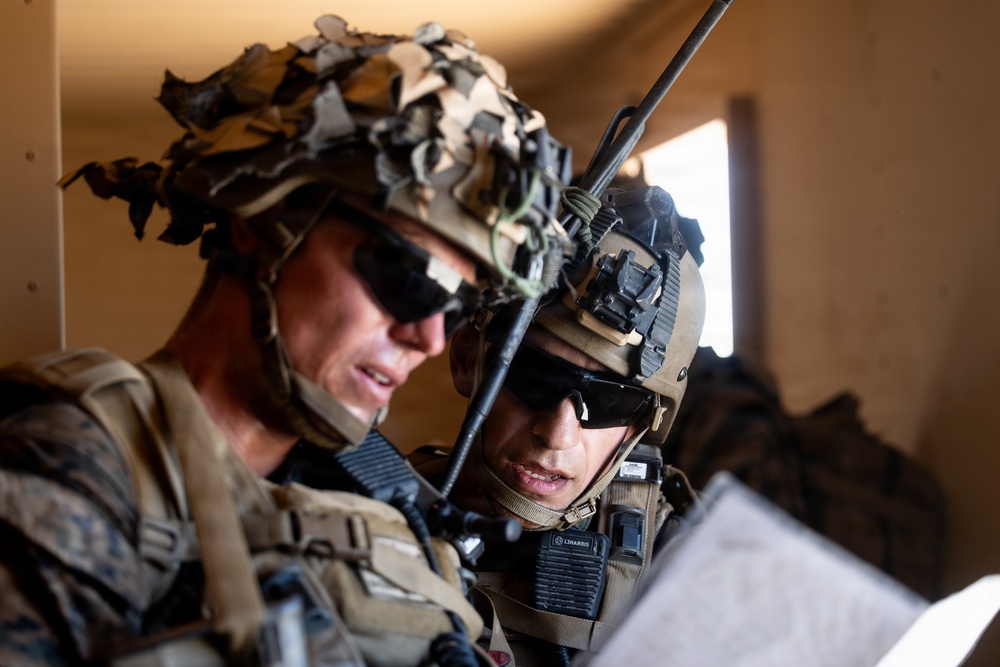 U.S. Marines with 2nd Bn., 1st Marines, participate in force-on-force exercise