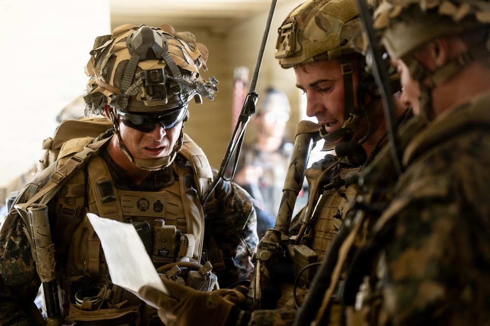 U.S. Marines with 2nd Bn., 1st Marines, participate in force-on-force exercise