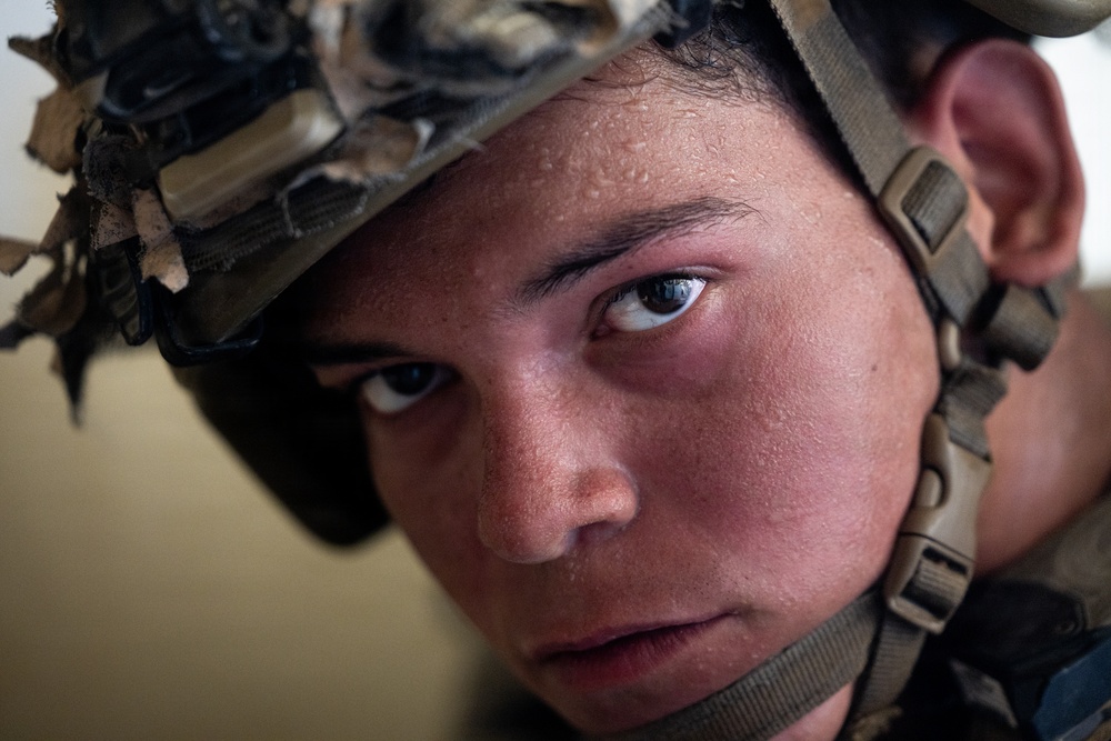 U.S. Marines with 2nd Bn., 1st Marines, participate in force-on-force exercise