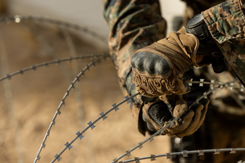 U.S. Marines with 2nd Bn., 1st Marines, participate in force-on-force exercise