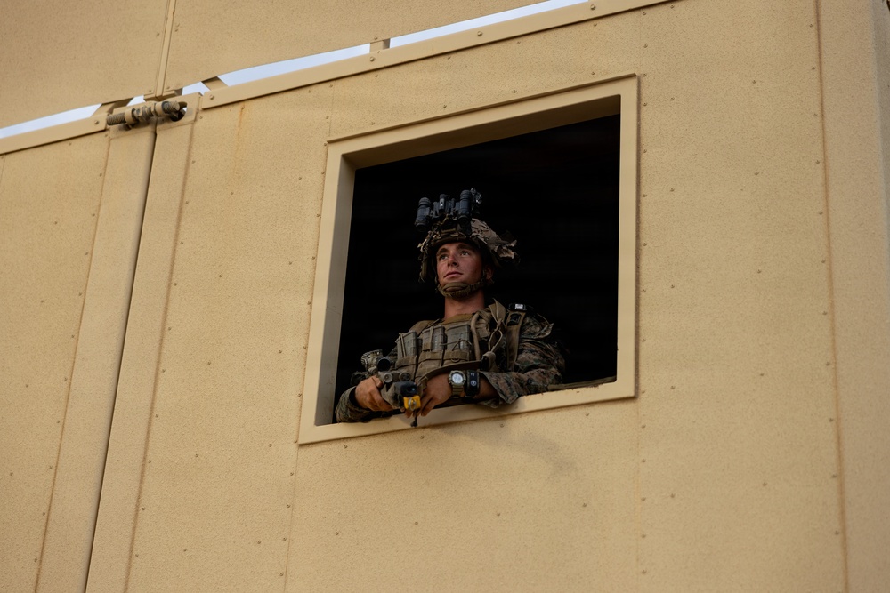 U.S. Marines with 2nd Bn., 1st Marines, participate in force-on-force exercise