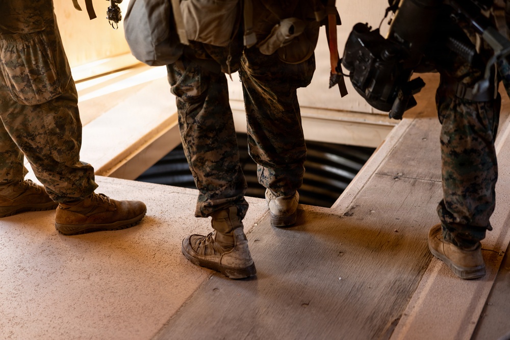 U.S. Marines with 2nd Bn., 1st Marines, participate in force-on-force exercise