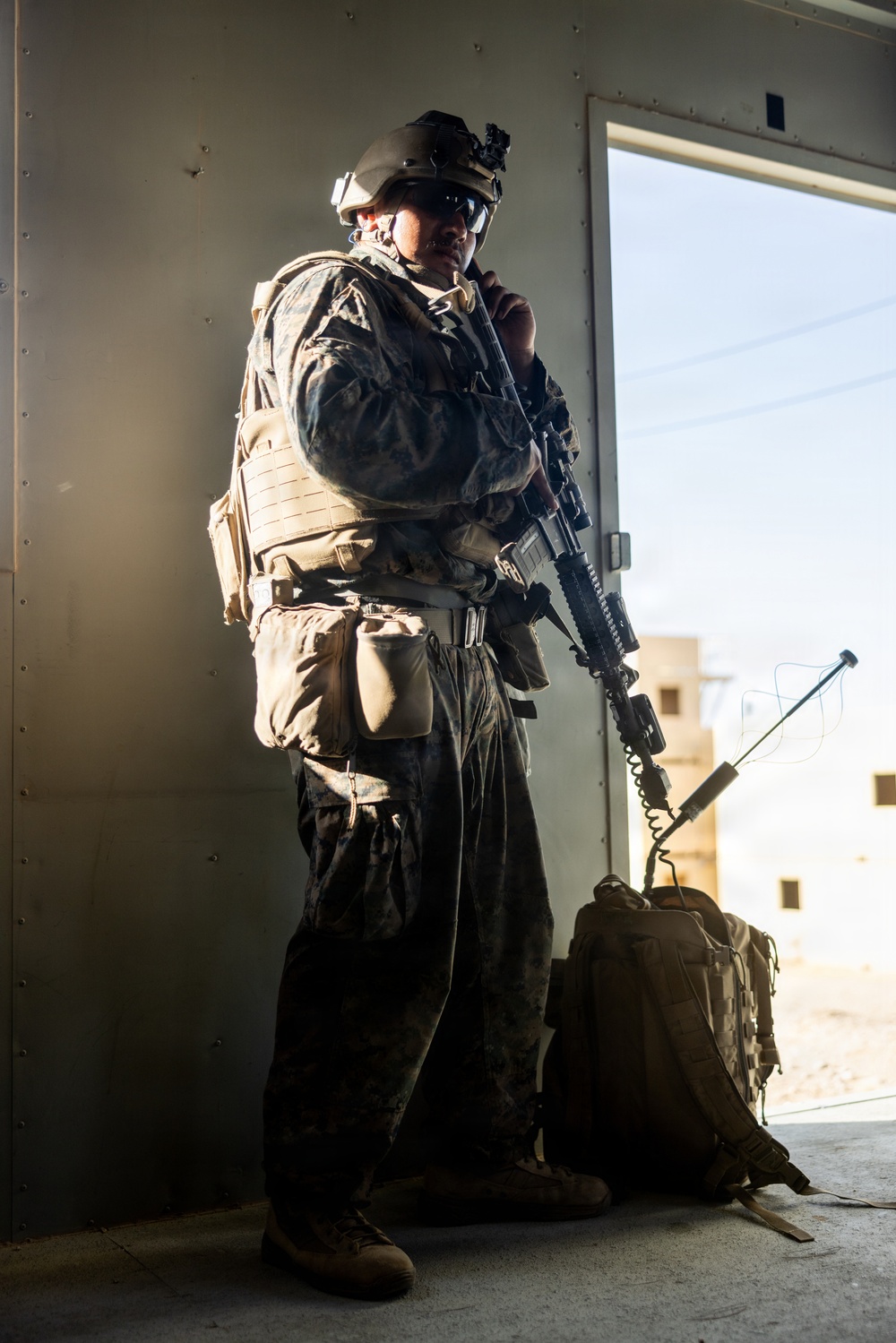 U.S. Marines with 2nd Bn., 1st Marines, participate in force-on-force exercise