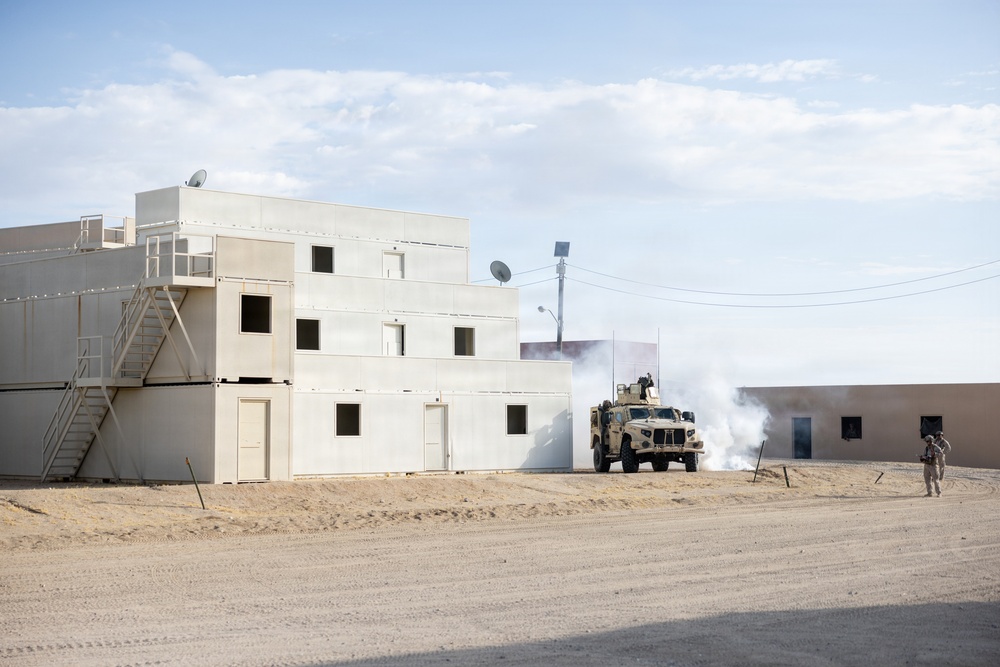 U.S. Marines with 2nd Bn., 1st Marines, participate in force-on-force exercise