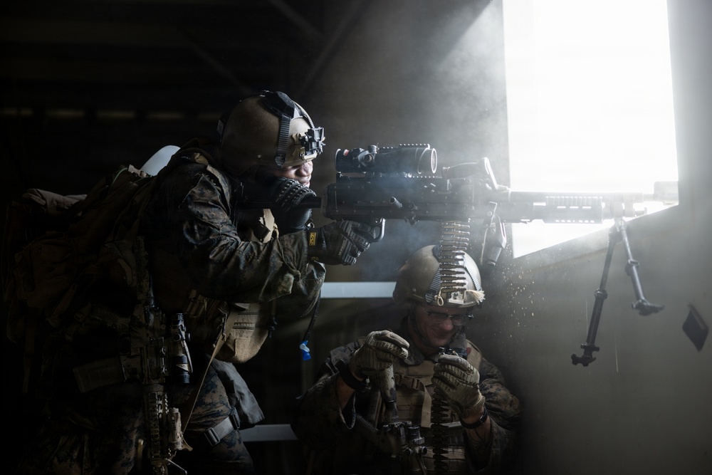 U.S. Marines with 2nd Bn., 1st Marines, participate in force-on-force exercise
