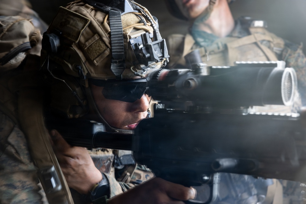 U.S. Marines with 2nd Bn., 1st Marines, participate in force-on-force exercise