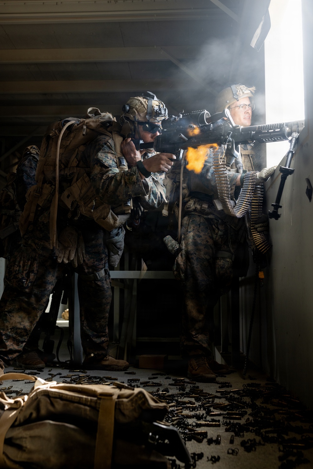 U.S. Marines with 2nd Bn., 1st Marines, participate in force-on-force exercise