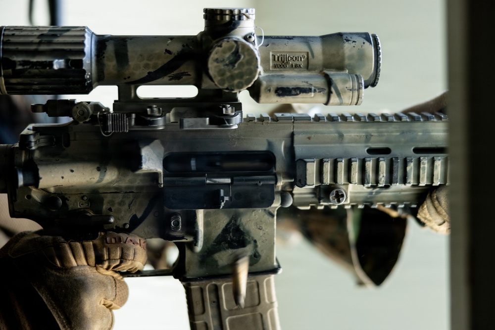 U.S. Marines with 2nd Bn., 1st Marines, participate in force-on-force exercise