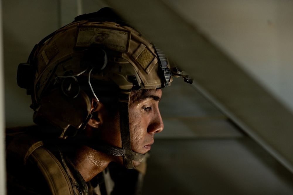 U.S. Marines with 2nd Bn., 1st Marines, participate in force-on-force exercise