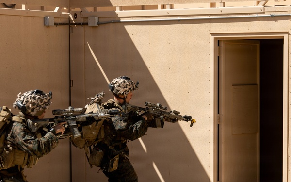 U.S. Marines with 2nd Bn., 1st Marines, participate in force-on-force exercise