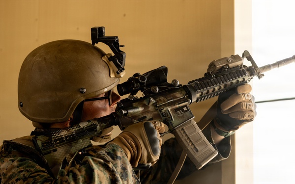 U.S. Marines with 2nd Bn., 1st Marines, participate in force-on-force exercise