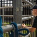 Military Mounted Battalion Soldiers Conduct Stable Duties at Caisson Village