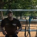 Military Mounted Battalion Soldiers Conduct Stable Duties at Caisson Village