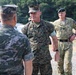 USPACOM commander and deputy commander conduct a battlefield circulation with MARFORK, ROKMC
