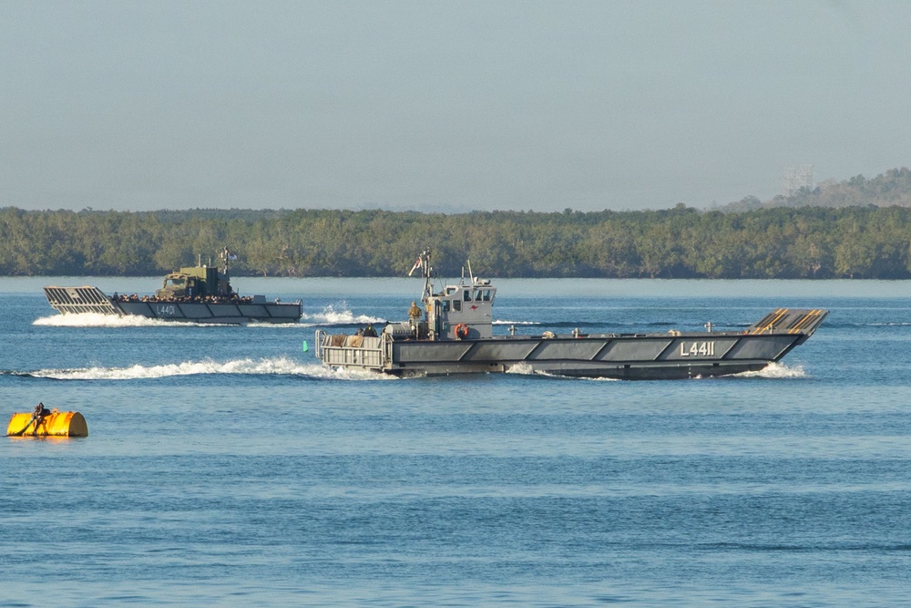Exercise Capital Reach: US Marines disembark Royal Australian Navy HMAS Canberra