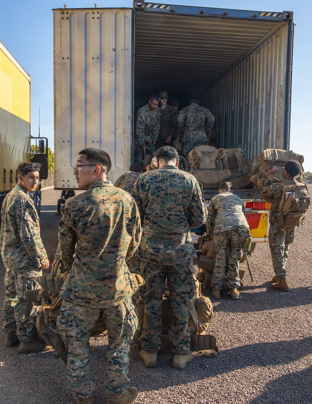 Exercise Capital Reach: US Marines disembark Royal Australian Navy HMAS Canberra