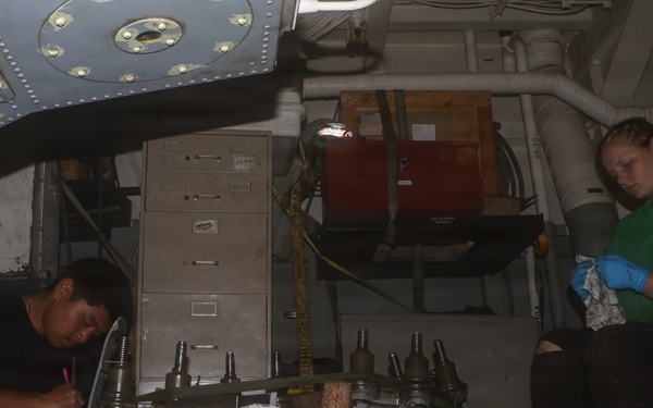 Frank E. Petersen Jr. Sailors Conduct Maintenance