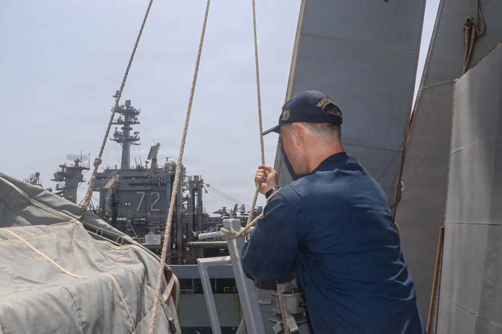 Frank E. Petersen Jr. Sailor Conducts Daily Operations