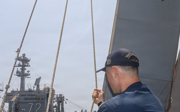 Frank E. Petersen Jr. Sailor Conducts Daily Operations