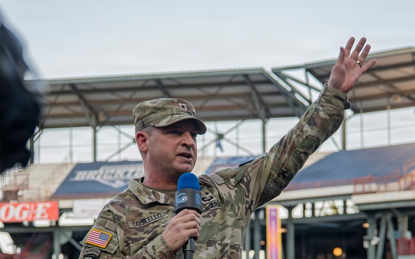 Fort Sill Soldiers and leadership honor veterans during Oklahoma City Comets' Salute to Armed Forces Night