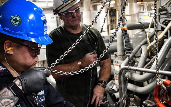 SIMA San Diego Crew Members Refurbish Engine