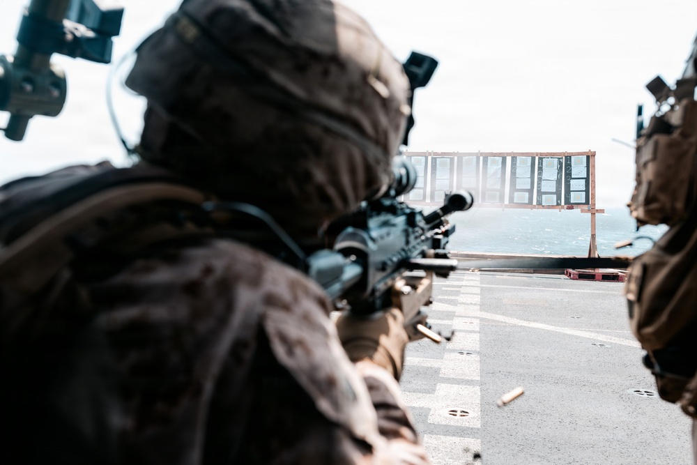 11th MEU Marines Conduct Marksmanship Training