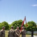 Outgoing Commander Passes Guidon to Brigade Commander