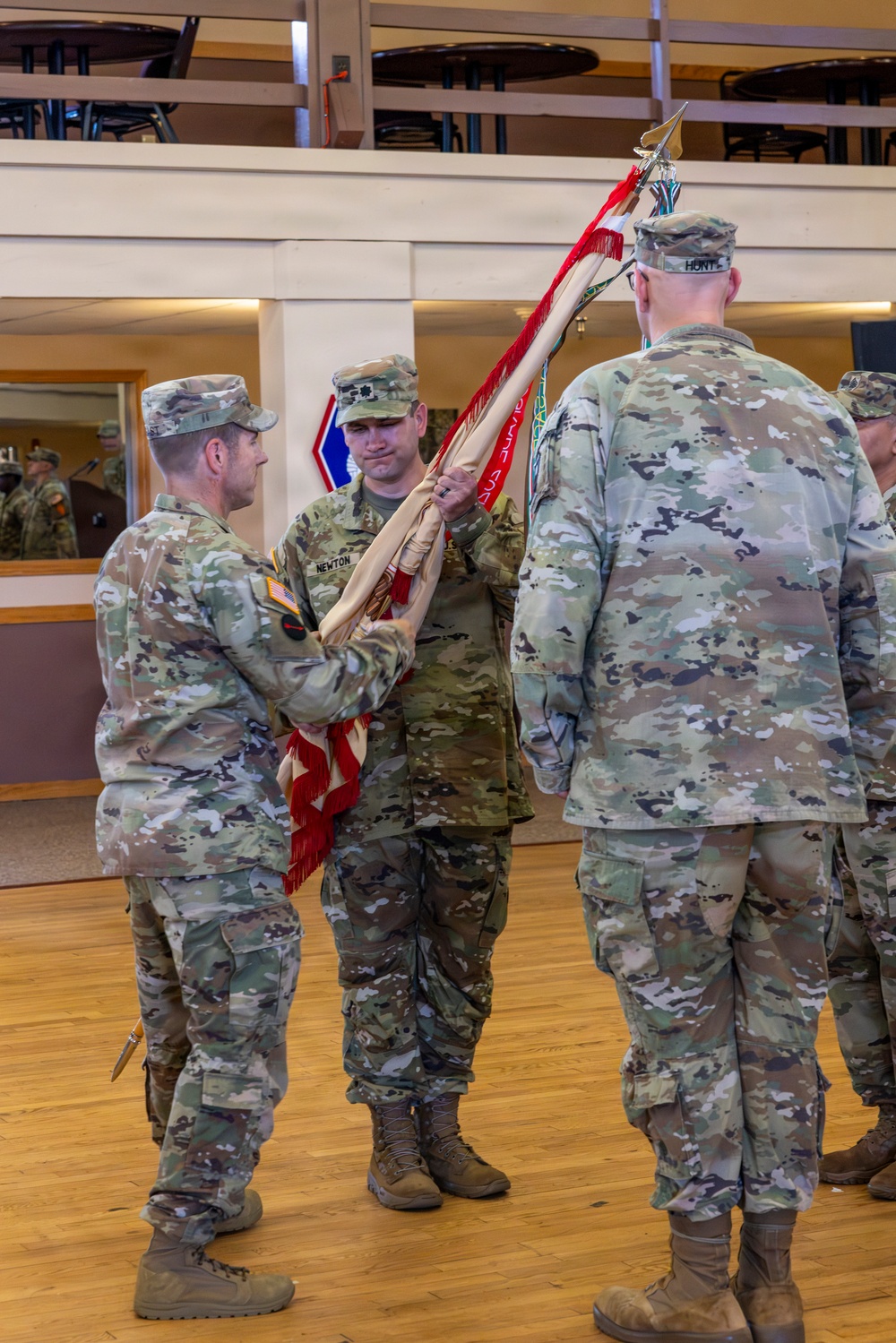 Brigade Commander Passes Guidon to Incoming Commander