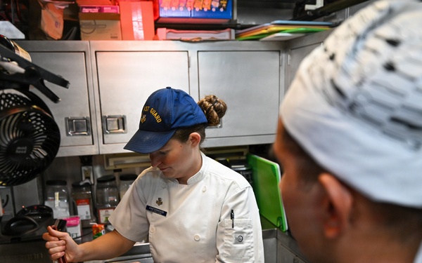 U.S. Coast Guard and the Colombian Navy conduct a cultural exchange at sea during PANAMAX 2026