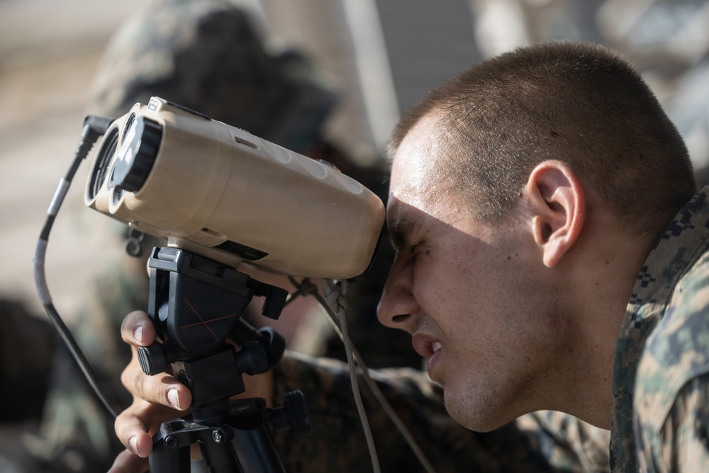 U.S. Marines with 2nd Bn., 1st Marines, hold live-fire ranges