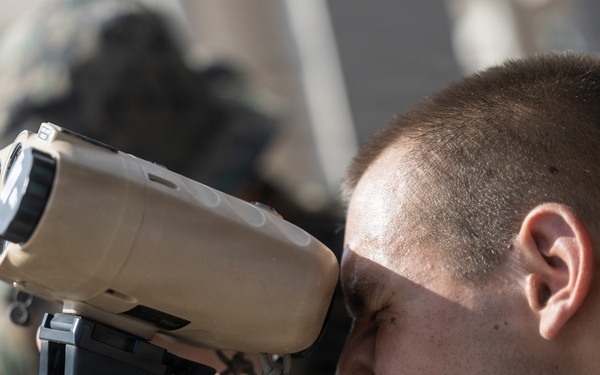U.S. Marines with 2nd Bn., 1st Marines, hold live-fire ranges