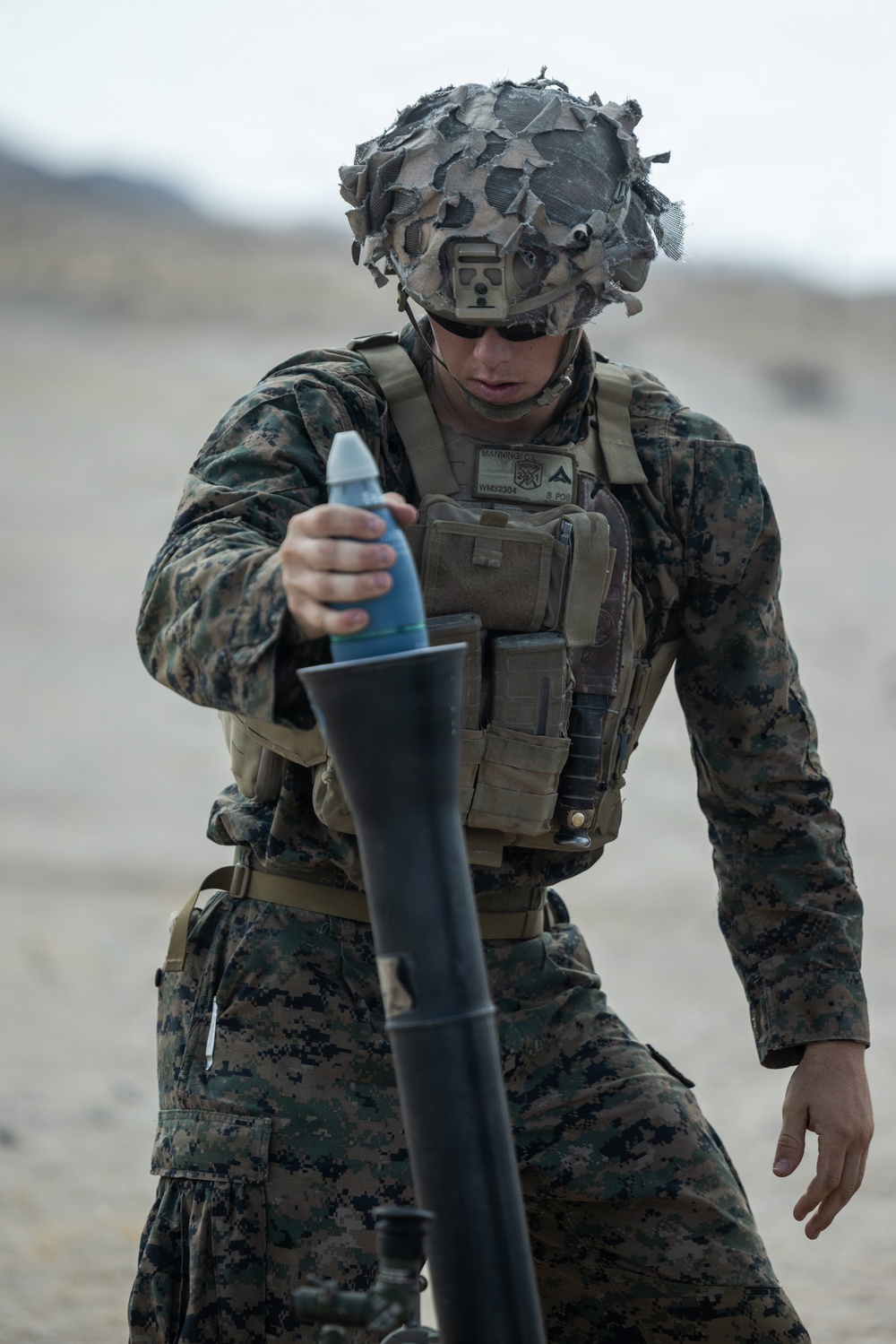 U.S. Marines with 2nd Bn., 1st Marines, hold live-fire ranges