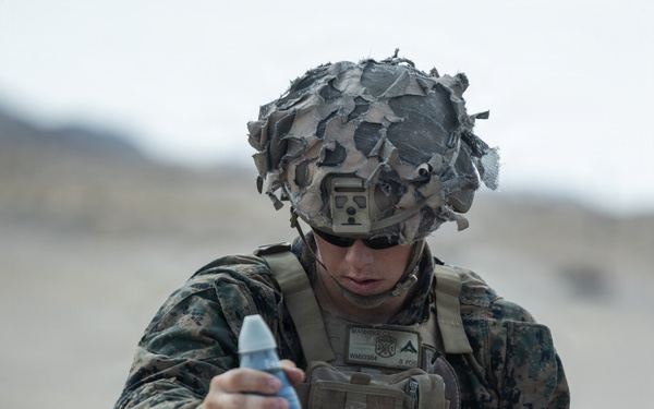 U.S. Marines with 2nd Bn., 1st Marines, hold live-fire ranges