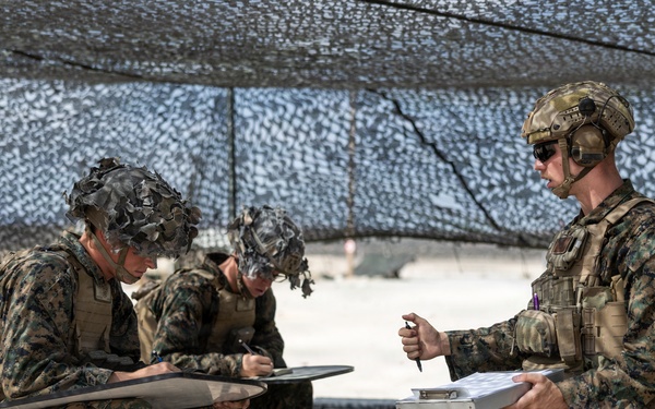 U.S. Marines with 2nd Bn., 1st Marines, hold live-fire ranges