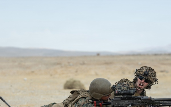 U.S. Marines with 2nd Bn., 1st Marines, hold live-fire ranges