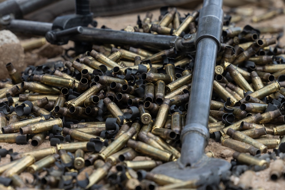 U.S. Marines with 2nd Bn., 1st Marines, hold live-fire ranges