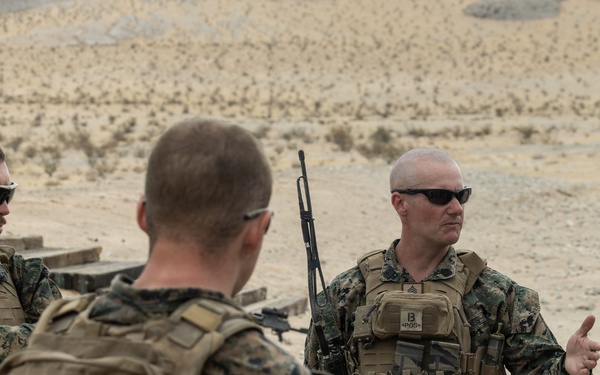 U.S. Marines with 2nd Bn., 1st Marines, hold live-fire ranges