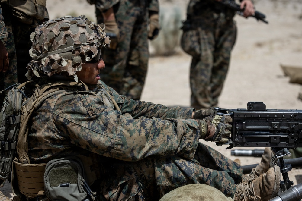 U.S. Marines with 2nd Bn., 1st Marines, hold live-fire ranges