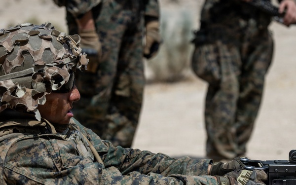 U.S. Marines with 2nd Bn., 1st Marines, hold live-fire ranges