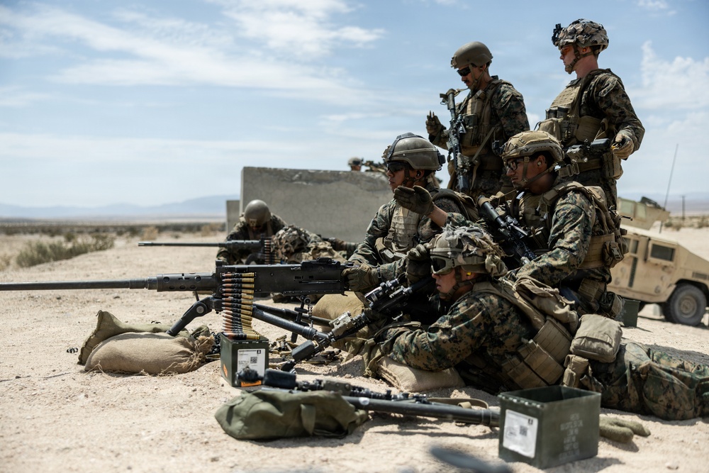 U.S. Marines with 2nd Bn., 1st Marines, hold live-fire ranges