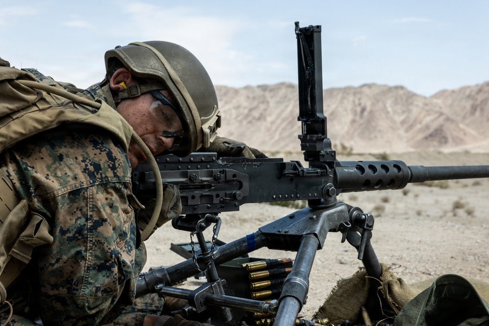U.S. Marines with 2nd Bn., 1st Marines, hold live-fire ranges