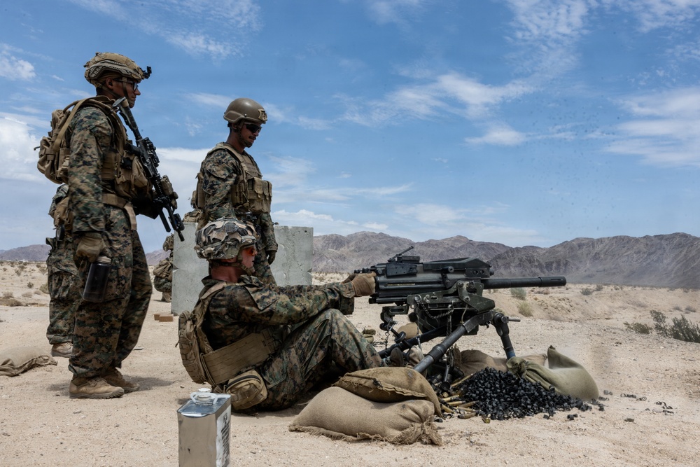 U.S. Marines with 2nd Bn., 1st Marines, hold live-fire ranges