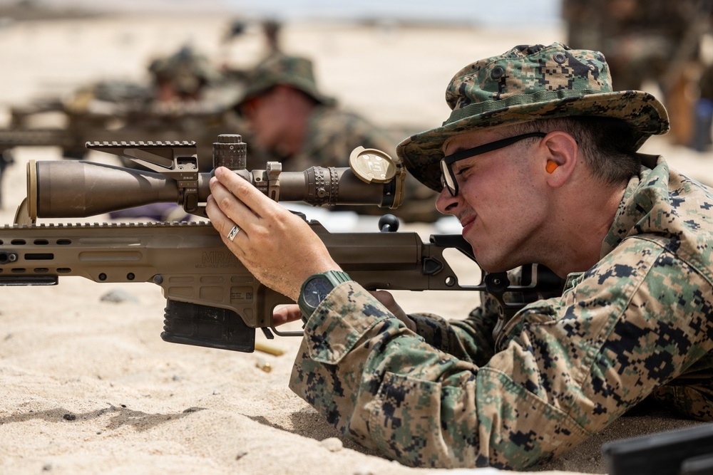 U.S. Marines with 2nd Bn., 1st Marines, hold live-fire ranges