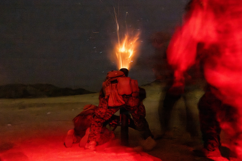 U.S. Marines with 2nd Bn., 1st Marines, hold live-fire ranges