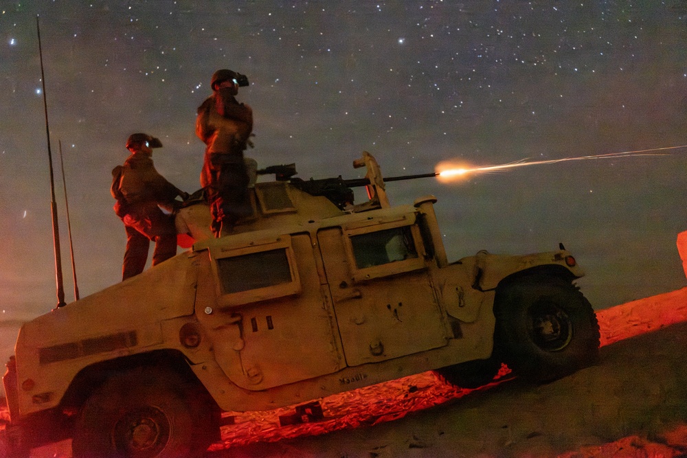U.S. Marines with 2nd Bn., 1st Marines, hold live-fire ranges