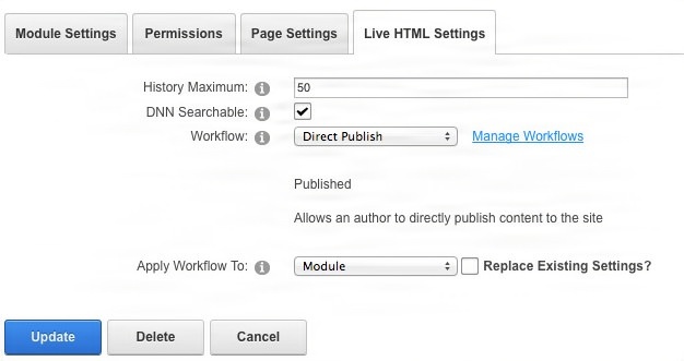 HTML Live Workflow