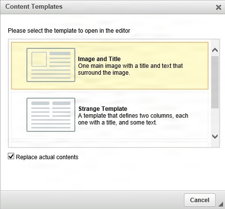 Template Manager Tool
